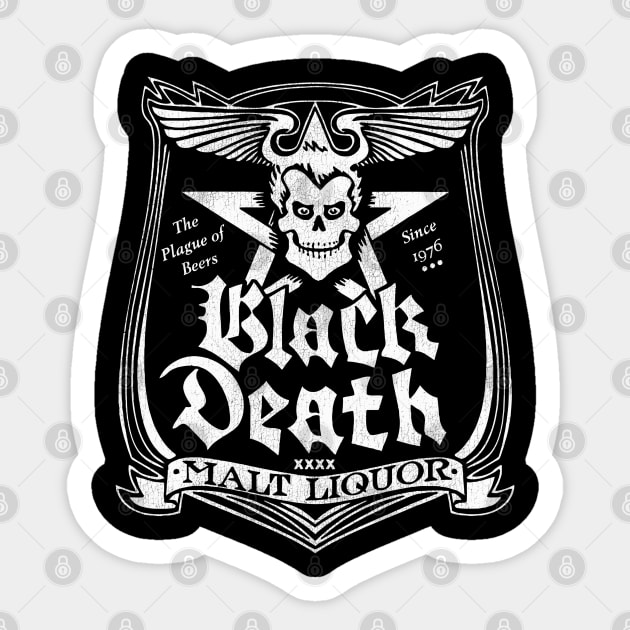 Black Death Malt Liquor Sticker by darklordpug